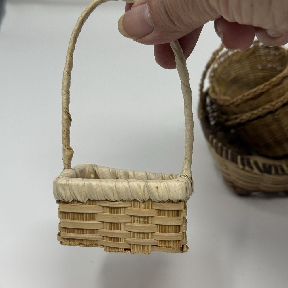 Set of 20 Mini Rattan Baskets | Handmade Woven Boho Decor - Picture 4 of 11